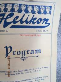 Helikon, Kluuvikatu 2, Helsinki elokuva- / operettiteatteri - Ohjelma nr 37 mm. Lasse ihmisystävänä -kinematografinen kuva, sensuuri nr 627 Gaumont-filmi,
