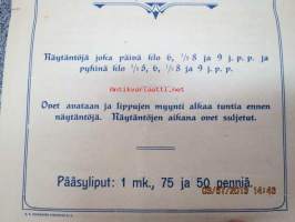Helikon, Kluuvikatu 2, Helsinki elokuva- / operettiteatteri - Ohjelma nr 34 Kevätrakkautta -operetti -käsiohjelma