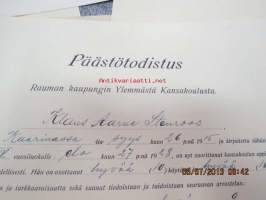 Klaus Aarne Stenroos - koulutodistuksia, myöntökirjoja / luovutustodistuksia ym. dokumentteja elämän varrelta noin 30 kpl