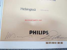 Philips / Klaus Stenroos / Hopeinen ansiomerkki -myöntökirja