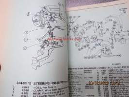 Chevrolet &quot;kuvat&quot; 1982-85 B,G,T,X / 1986-87 B,G,T / 1988 B,G -varaosakuvasto ryhmät 10.000-15.000