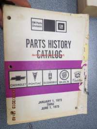 GM USA numeromuutokset &quot;Parts History Catalog&quot; 1.1.1982-30.6.1989