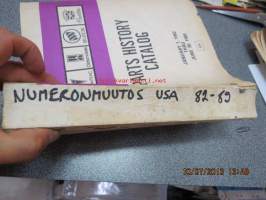 GM USA numeromuutokset &quot;Parts History Catalog&quot; 1.1.1973-1.6.1975