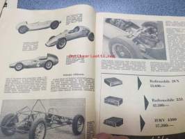Tekniikan Maailma 1960 ylimääräinen autoliite mm. Bardahl-voiteluaineet, &quot;Volkkareita&quot; ( Volkswagen) vuokralle, Auto-Union 1000 SP, Formula Junior eläintarhaan,