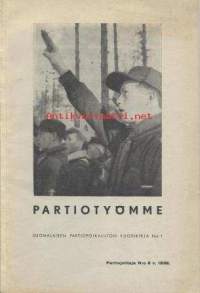 Partio-Scout: PARTIOTYÖMME, Suomalaisen Partiopoikaliiton vuosikirja no:1 1938