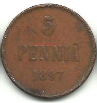 5 penniä  1897