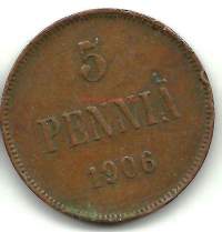 5 penniä  1906