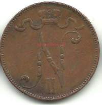 5 penniä  1907