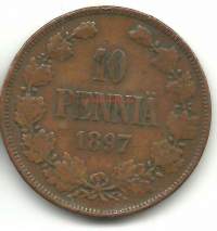10 penniä  1897