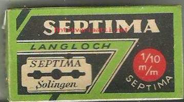 Septima- avaamaton tuotepakkaus sisällä 5 kpl  partaterä