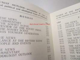 Schedule of radio Moscow broadcasts to Great Britain and Ireland 1975-1976