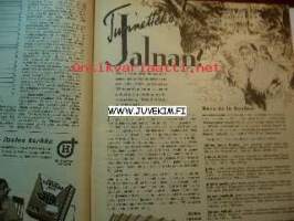 Kotiliesi 1949 nr 13 ilmestynyt 1.7.1949, ajankuvaa, mainoksia (mm. nelivärinen piirros Fazer marmeladi ja Hangon leivinjauhe yhdessä eli kakkukaksoset)