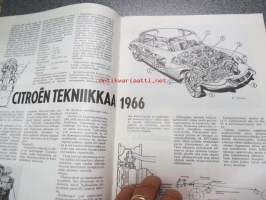 Automies 1966 nr 3 sis. mm; Toyota Crown, Raimo Koponen - Viensuu,  Mätäsvaara ja Terhi 4, Toyta pakettiautot, Citroën tekniikkaa 1966, Virpi Miettinen ja Ceasar