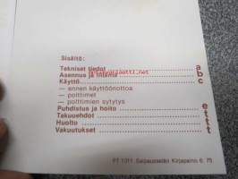 Upo nestekaasukeitin / gasolspisen -käyttöohjekirja / instruktionsbok