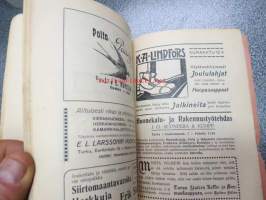 Turun Lehden kalenteri w. 1910 -lehden tilaajille ennen joulua jaettu kirja