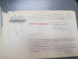 Ångbåts fraktsedel &quot;Concordia&quot; 23.6.1898, St Petersburg / Pietari -konossomentti