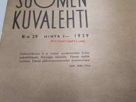 Suomen Kuvalehti 1939 nr 29, (kansikuva: Harmajan edustalla Kansainvälisten 6 m luokan purjeveneiden Kultapokaalikilpailu), suomalaisella laivalla yli Atlantin,