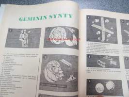 Taitaja 1967 nr 2, Mini Gt Emco-puuntyöstökone . Askarteluohje: Gemini -kapselin pienoismalli. Lennokki malli :Sinisiipi -pienoismalli. Kitaratremolo. Nürnbergin