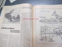 Taitaja 1960 nr 1  aiheita mm. : lennokki, dieselmoottorin rakenneMopot: alle 50 cc. Polkuauton rakennusohjeAvaruuden tutkimus 1960. Jäähyrrän