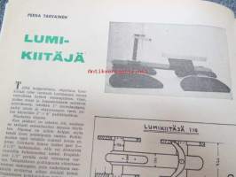 Taitaja 1961 nr 6, seinälle käännettävä pöytä, ilmojen aristokraatteja: Avro 504, Taitajan sisällysluettelo 1961. Nuoren Taitajan askartelusivut: runsaasti