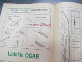 Taitaja 1965 nr 1  Siimaohjaus, oikea antenni DX-kuunteluun, Bristol Blenheim  Liidokki Ogar. tavaraveturi 1846. Työntökärryt teko-ohje. Polkupyörän peräkärry