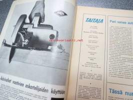 Taitaja 1964 nr 2   P 51 Mustang  Pienoispurjevene Vlatava , sinkkausliitos, höyläpenkki , pyörivä varastohylly