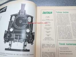 Taitaja 1964 nr 5, koeajossa SRM kilparata, testissä Taifun Orkan, uusi metallinen autorakennussarja (Hubley Manufacturing Co.) Ohjeet: mäkiauto, sulhaspeili