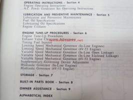 Detroit Diesel series 53 engines operator´s manual -käyttöohjekirja