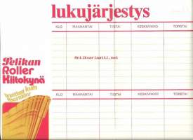 Valistus Pelikan  - Lukujärjestys