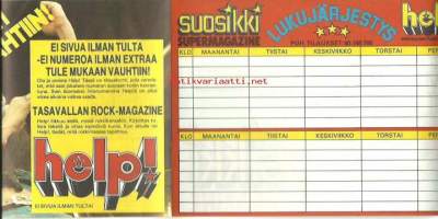 Suosikki 1978 - Lukujärjestys