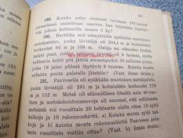 Maatalousmittausoppi kansakoulun jatkokursseja, kansanopistoja, maanviljelys- japuutarhakouluja sekä itseopiskelua varten