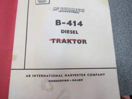 McCormick International B-414 Dieseltraktor instruktionsbok