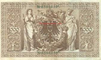 Saksa 1 000 markkaa 1910 seteli