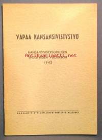 Vapaa kansansivistystyö - kansansivistysopillisen yhdistyksen vuosikirja 1945