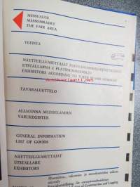 Helsingin kansainväliset messut 1970 / Helsingfors internationella mässa / Helsinki international trade fair -luettelo