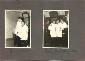 Parturin tytöt 20-luvun lopulla -  valokuva 9x6 cm alustalla 2 kpl