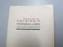 Helsingin Pörssiklubin järjestyssäännöt 1915 -painate - Ordningsregler för Helsingfors Börsklubb