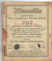 Almanakka  1912 -   kalenteri