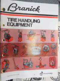 Branick tire assembly etc. tools - rengasalan työkalujen ja tarvikkeitten esittelylehtisiä ja mainoksia 10 kpl