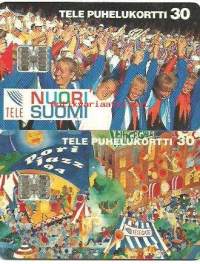 Nuori Suomi ja Pori Jazz 1994  puhelinkortti  D39 ja D 40