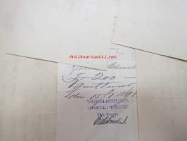 Vekselilomakkeita 1800-luvulta 12 kpl
