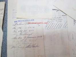 Vekselilomakkeita 1800-luvulta 10 kpl
