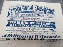 Danska Kolonial (Klass) Lotteriet -arpajaisesite