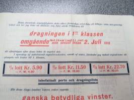 Danska Kolonial (Klass) Lotteriet -arpajaisesite