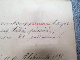 Kutsuntatoimisto.... tekee tiettävksi, että Karl Jahnsson Littoisten tehtaalta... arwanheitto, kirjoitettu reserviin, ottanut osaa 5. Reservikomppanian