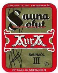 Sauna olut  III - olutetiketti