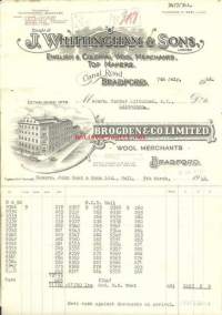 Brogden&amp;Co Ltd ja J.Whittingham&amp;Sons, Bradford 1948 -  firmalomake 2 eril