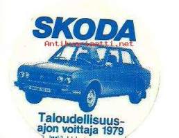 Skoda Taloudellisuusajon voittaja 1979 - tarra  6x7 cm