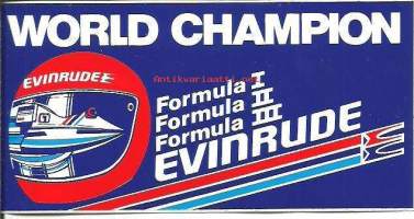 Evinrude World Champion Formula I, II, III - tarra  8x16 cm