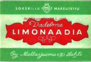 Vadelma Limonaadia,  juomaetiketti